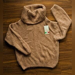 NWT - Italian Mohair Wool Cowl Neck Sweater -M